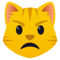 pouting cat on platform JoyPixels