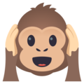 hear-no-evil monkey on platform JoyPixels