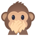 speak-no-evil monkey on platform JoyPixels