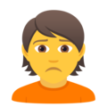 person frowning on platform JoyPixels
