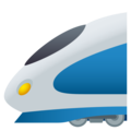 high-speed train on platform JoyPixels