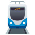 tram on platform JoyPixels