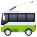 trolleybus on platform JoyPixels
