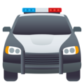 oncoming police car on platform JoyPixels