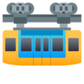 suspension railway on platform JoyPixels