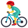 man biking on platform JoyPixels
