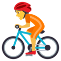 person biking on platform JoyPixels