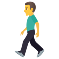 man walking on platform JoyPixels