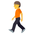 person walking on platform JoyPixels