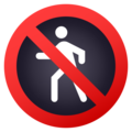 no pedestrians on platform JoyPixels