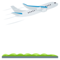 airplane departure on platform JoyPixels