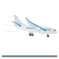 airplane arrival on platform JoyPixels