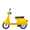 motor scooter on platform JoyPixels