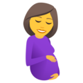 pregnant woman on platform JoyPixels