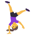 woman cartwheeling on platform JoyPixels