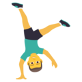 man cartwheeling on platform JoyPixels