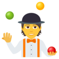 person juggling on platform JoyPixels