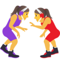 women wrestling on platform JoyPixels