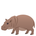 hippopotamus on platform JoyPixels