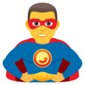 man superhero on platform JoyPixels