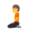 person kneeling on platform JoyPixels
