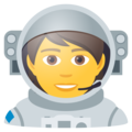astronaut on platform JoyPixels
