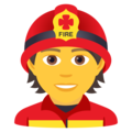 firefighter on platform JoyPixels