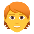 person: red hair on platform JoyPixels