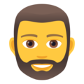 person: beard on platform JoyPixels