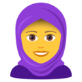 woman with headscarf on platform JoyPixels