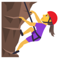 woman climbing on platform JoyPixels