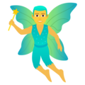 man fairy on platform JoyPixels