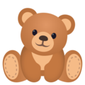 teddy bear on platform JoyPixels