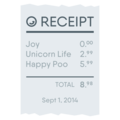 receipt on platform JoyPixels