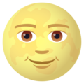 full moon with face on platform JoyPixels