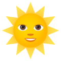 sun with face on platform JoyPixels