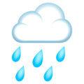 rain cloud on platform JoyPixels