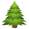 evergreen tree on platform JoyPixels