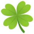 four leaf clover on platform JoyPixels
