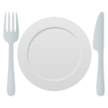 knife fork plate on platform JoyPixels