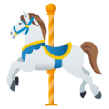 carousel horse on platform JoyPixels