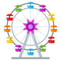 ferris wheel on platform JoyPixels