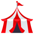 circus tent on platform JoyPixels