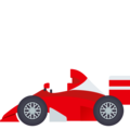 racing car on platform JoyPixels