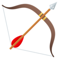 bow and arrow on platform JoyPixels