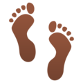 footprints on platform JoyPixels