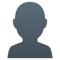 bust in silhouette on platform JoyPixels
