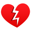 broken heart on platform JoyPixels
