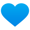 blue heart on platform JoyPixels