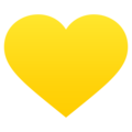yellow heart on platform JoyPixels